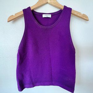 Artizia Purple Ribbed Sweater Sleeveless Tank Top